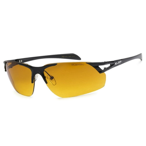SPORT WRAP HD NIGHT DRIVING VISION HD SUNGLASSES YELLOW HIGH DEFINITION GLASSES